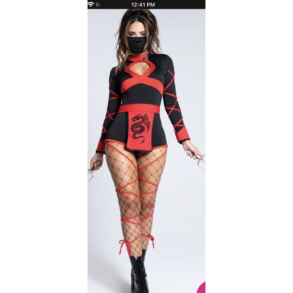 NEW Dragon Ninja Costume Womens SZ Small Halloween Cosplay Retails $60
